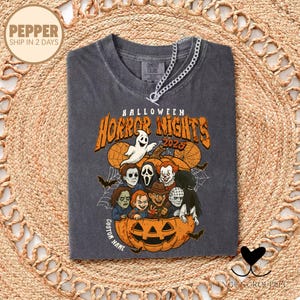 Comfort Colors Halloween Horror Night Shirt, Retro 90s Halloween Movies, Halloween Vibes Tee, Horror Movies Characters Shirt Halloween Shirt