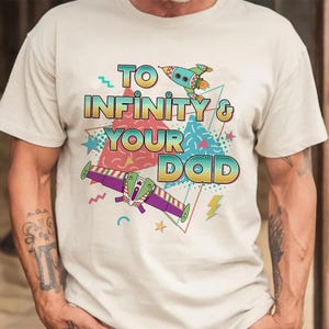 Camiseta retro de Buzz Lightyear hasta el infinito y más allá, camiseta de Toy Story Pixar Disneyland, camiseta de Space Ranger, conjunto a juego para el viaje familiar a Disneyland imagen 1