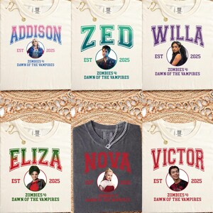 Disneyland Zombies 4 Dawn of the Vampires Shirt, Addison Eliza Nova Victor Willa Zed Tee, Disneyworld Zombies Poster, Disneyland Trip 2025