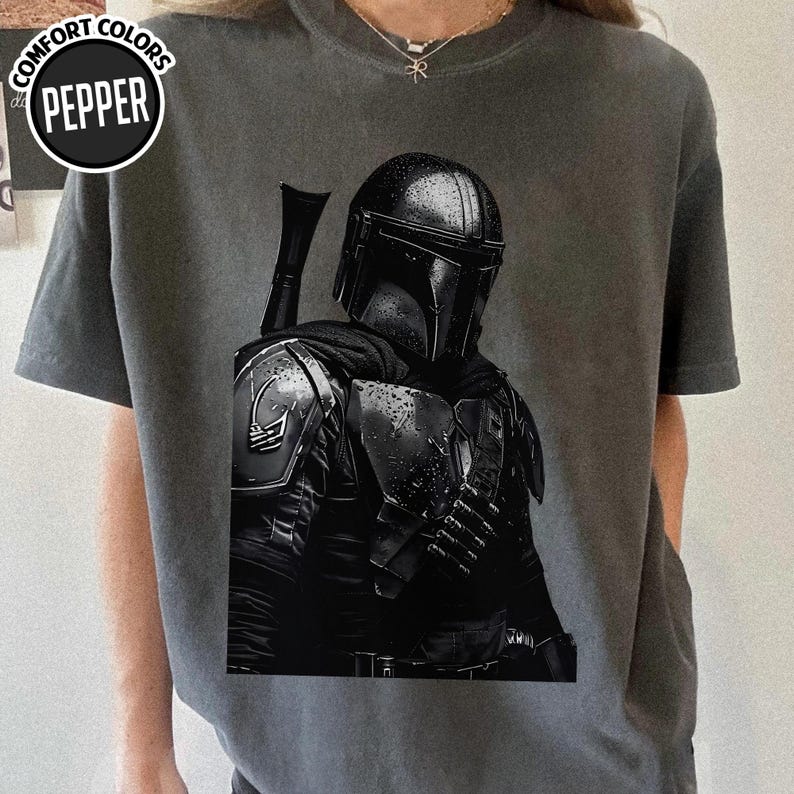 StarWars The Mandalorian Bounty Hunter Shirt, Retro StarWars Shirt, Disneyland Family Matching Shirt, Galaxy's Edge Trip, WDW image 2