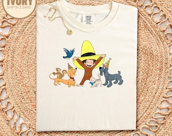 Camiseta de Jorge el Curioso / Camiseta de cumpleaños familiar de Jorge el Curioso, camiseta de fiesta de cumpleaños a juego de Jorge el Curioso, camiseta de cumpleañero