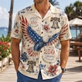 USA Patriotic Eagle Hawaiian Shirt, 250 Years Of Freedom Shirt, 1776-2026 America Button Up, 4th July Family Tee, Independence Day Shirt product logo