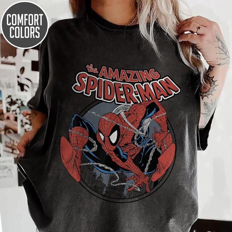 Camiseta de Spider-Man de la colección Brand New Day: Camiseta de Spiderman de los Vengadores del MCU, camiseta Brand New Day, camiseta de Spider-man del MCU, camiseta de Spidey de Tom Holland imagen 5