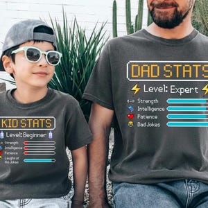 Matching Father and Son Tee, Personalized Video Game Shirts, Old School New School Gaming T-Shirt, New Dad Gifts,New dad,Dad and Baby Outfit image 1