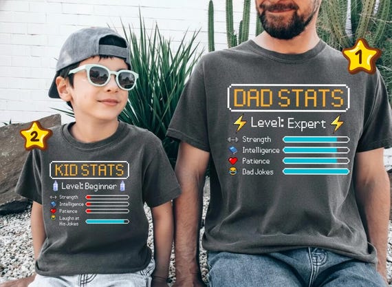 Matching Father and Son Tee, Personalized Video Game Shirts, Old School New School Gaming T-Shirt, New Dad Gifts,New dad,Dad and Baby Outfit