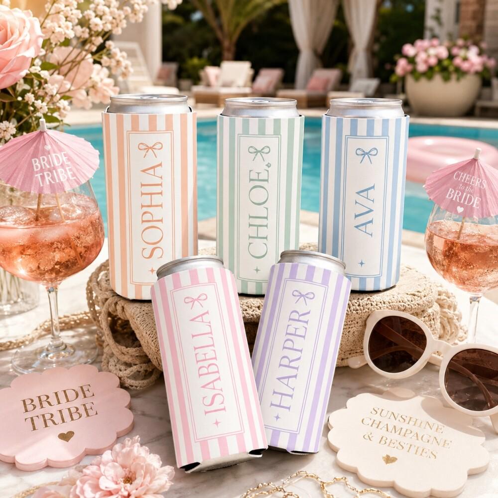 Striped Can Cooler