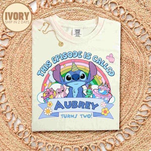 Custom Stitch Birthday Girl Shirt, Personalized Disneyland Stitch Birthday Shirt, Family Matching Birthday Stitch T-shirt, Birthday Party