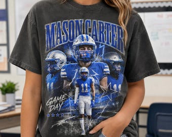 Custom Bootleg Sports Player Shirt, Personalized Birthday Gift, Vintage Graphic 90s Tee, Custom Football Baseball Basketball Shirt