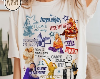 Camiseta cómoda de la gira Stars Align de Freya Skye, camiseta con boceto de la gira Stars Align de Freya Skye Songs, camiseta Nova Bright, camiseta de Freya Skye
