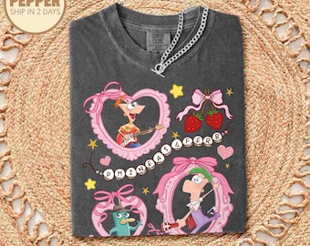 Comfort Colors Coquette Bow Perry The Platypus Dr Doofenshmirtz Shirt,Phineas And Ferb T-shirt,Curse You Perry The Platypus,Disneyland Trip
