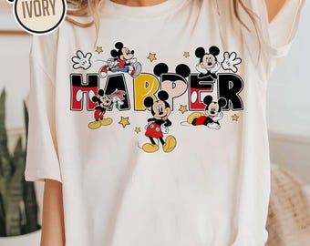 Custom Name Disneyland Mickey Mouse Shirt, Mickey Family Matching Shirts, Mom Dad Disneytrip Shirt, Personalized Mickey Mouse Birthday Tee