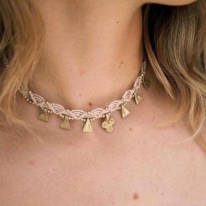Macrame Jewelry Set – Choker Necklace & Anklet | Handmade Jewelry Gift