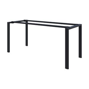 Estructura de escritorio moderna en forma de U: base de mesa industrial de acero negro