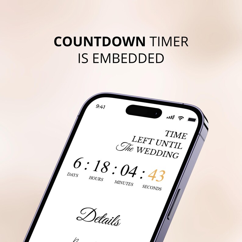 Digital Wedding Website Invitation: RSVP, Map & Countdown (canva ...