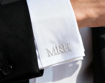 Groomsmen Cufflinks, Personalized Initial Cufflinks for Men, Gold Plated Initial Cufflinks, ufflinks for Groom, Father, Best Man Proposal