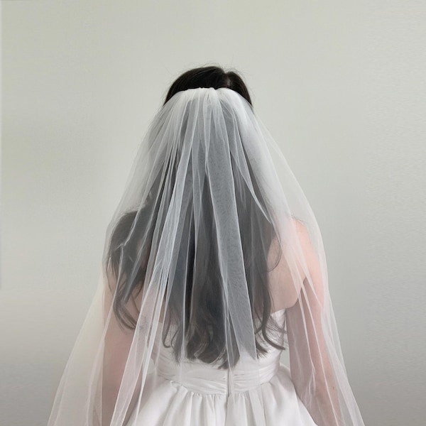 Voile de mariée en tulle de mariée : une couche, doux, classique - Fabriqué en Australie
