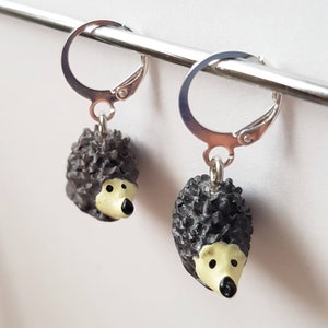 entzückende Miniatur Igel Ohrringe