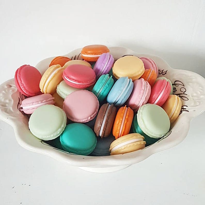 Macaron jewelry box, french cookie container, colorful pastel earring case, trinket box, pastel cute gift boxes image 1