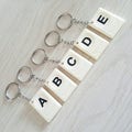 Rummikub initial keychain - personalised gift - choose your lettre product logo