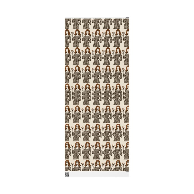 70s Vintage Portrait Wrapping Paper,caftans and cocktails wrap, caftails, retro Gift Wrap bild 13