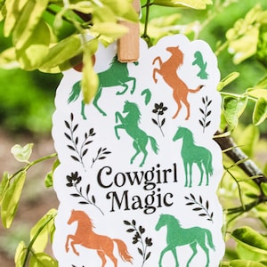 Sticker magique cow-girl