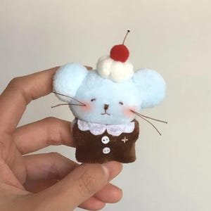 Mini Filz Tier Schlüsselanhänger-handgemachte Wolle Puppe Ornament für Taschen / Schlüssel süßes Geschenk