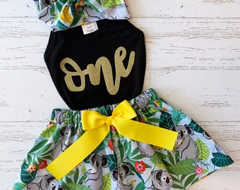 Koala skirt cotton drill