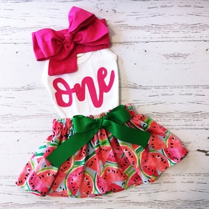 One In a Melon First Birthday, Fruit Birthday, Watermelon Birthday, Watermelon Skirt, Fruity One Birthday, Two Fruity Birthday