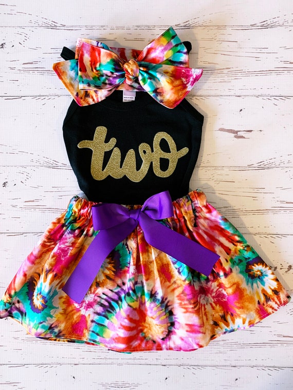 Tie dye birthday outfit Clearance