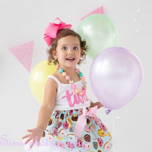 Donut Birthday Outfit Girls, ANY AGE, Donut Grow Up Birthday, Sweet One Birthday, Two Second Birthday, Donut Skirt