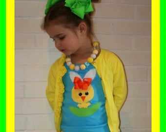 Easter Chick Shirt Toddler Girls, NB-12Y, One Cute Chick Shirt, Toddler Girls, Youth Girls, Easter Clothing, Easter Chick Applique