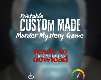 Jogo de mistério de assassinato personalizado para impressão - Entrega rápida, Arquivo de caso personalizado, Jogo de detetive de crimes reais, Quem matou, Escolha seu próprio caminho