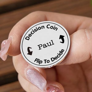 Moneda de decisión para San Valentín, moneda de decisión grabada personalizada, moneda de lanzamiento para parejas, regalo para él o ella, regalo para parejas, regalo de cumpleaños.