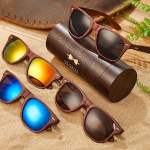 Personalized Groomsmen Sunglasses With Box,Engraved Best Man Sunglasses,Custom Sunglasses Set Of 3 4 5,Gifts for Dad,Groomsman Gifts For Him