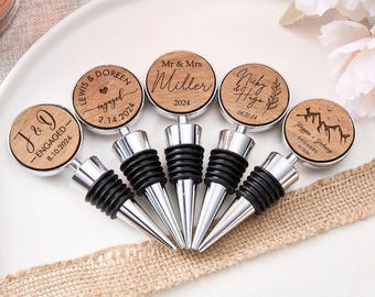 Tappo per bottiglia personalizzato, tappo per vino inciso, tappo per bottiglia per matrimonio, regali per sposi, bomboniere per addio al nubilato, regali di nozze, accessorio per vino