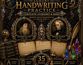 Handschrift Übungsblätter | Druckbare Arbeitsblätter für Erwachsene & Anfänger | PDF zur Verbesserung der Schreibfähigkeiten