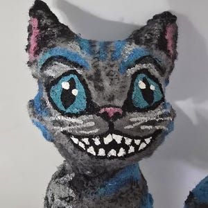 Cheshire cat painted felt plush