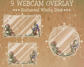 Animated Witchy Stream Webcam Overlay: Cottagecore Floral Frame (Digital Download