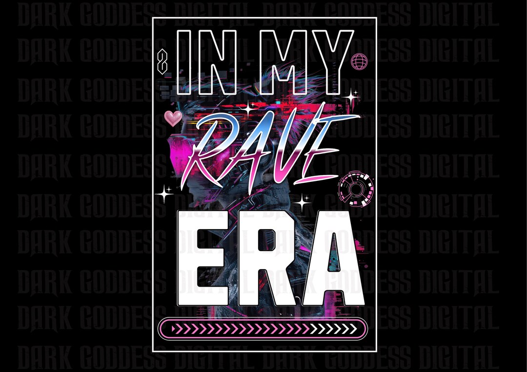 Bold in My Rave Era Graphic – EDM Techno Festival Design (digital ...