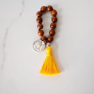12 Step Prayer Beads, Serenity Prayer Beads, Zen Finger Mala, Hand Knotted Serenity Prayer Beads with Charm, Meditation Beads, Focus Beads