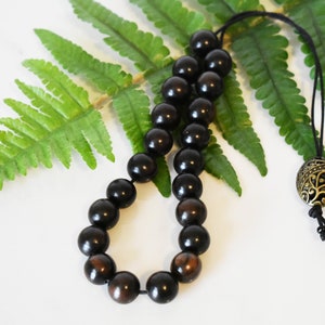 Anxiety Relief Beads, Tiger Ebony Worry Beads, Worry Beads, Komboloi, Focus Beads, Fidget Beads, Stress Relief, AMSR Sounds, Handmade Gift image 1