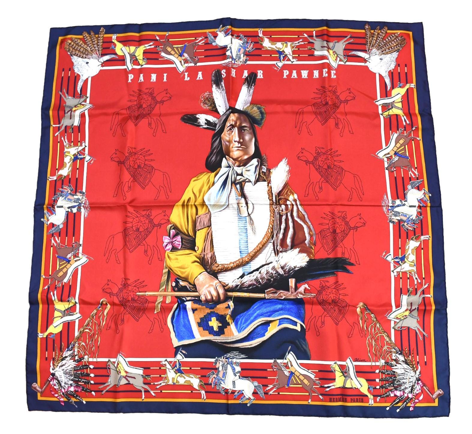 Carre Hermès 55 – Tiger Royal – Rouge/Noir/Blanc – 100% Soie – Neuf Sans étiquette