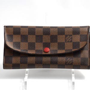 Louis Vuitton Damier Portefeuille Emilie Long Wallet leather monogram purse N63544