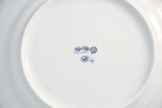 Hermes Chaine D'ancre Dinner Plate 27 Cm Blue Dinnerware 10.6” 061