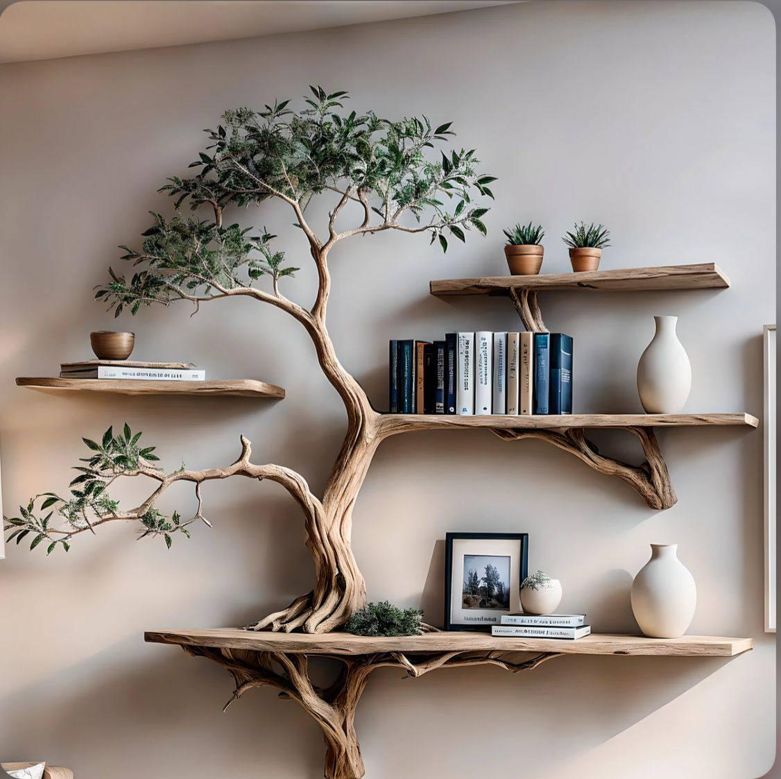 Solid Wood Bookshelf with Built-in Reading Table – Functional and Stylish Home Decor