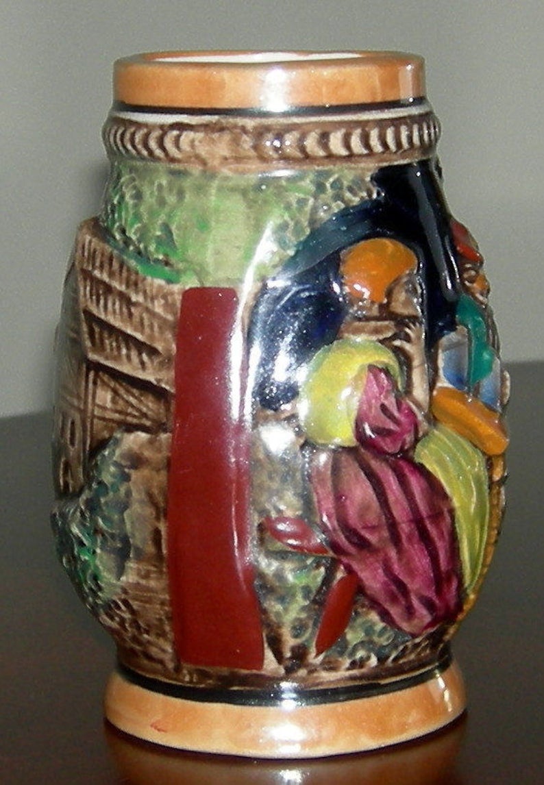 Antique Ceramic Beer Mug Stein From Japan Etsy