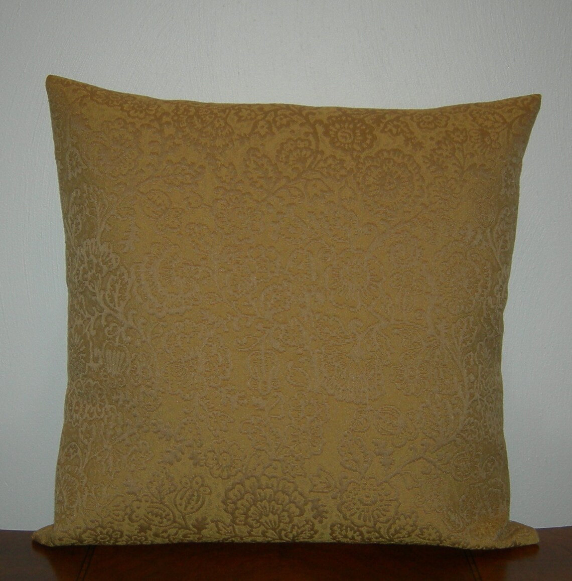 Gold Floral Throw Pillow Covers Etsy