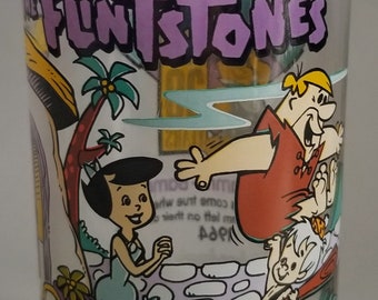 Hanna-Barbera The Flintstones Water Glass "Little Bamm-Bamm" Hardees The First 30 Years 16 ounces