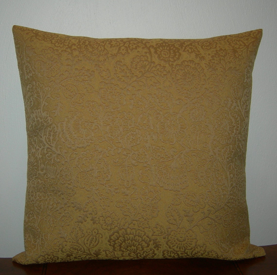 Gold Floral Throw Pillow Covers Etsy