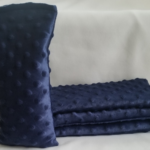 Lavender or Balsam Fir Aromatherapy or Unscented Eye Pillow in Medieval Blue Soft Minky Fleece